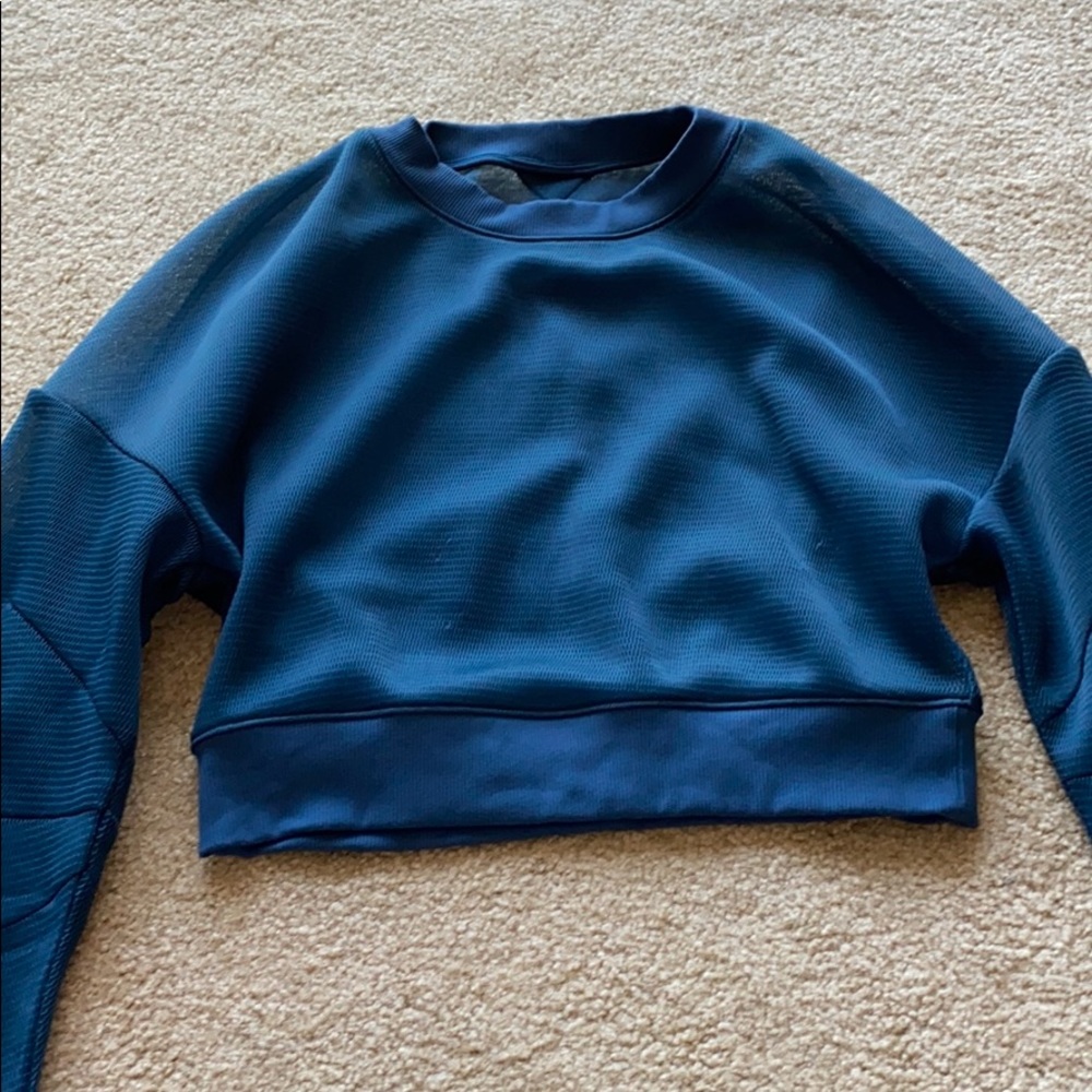 Cropped mesh long sleeve Alo top
